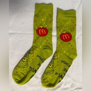 McDonald's Grinch Socks in Green and Red